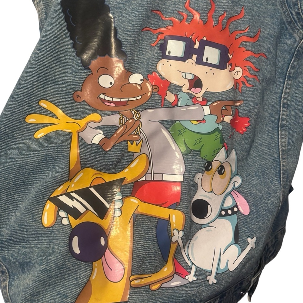Nickelodeon Members Only Kids Rugrats Blue Denim Jacket Size Large - Picture 3 of 14